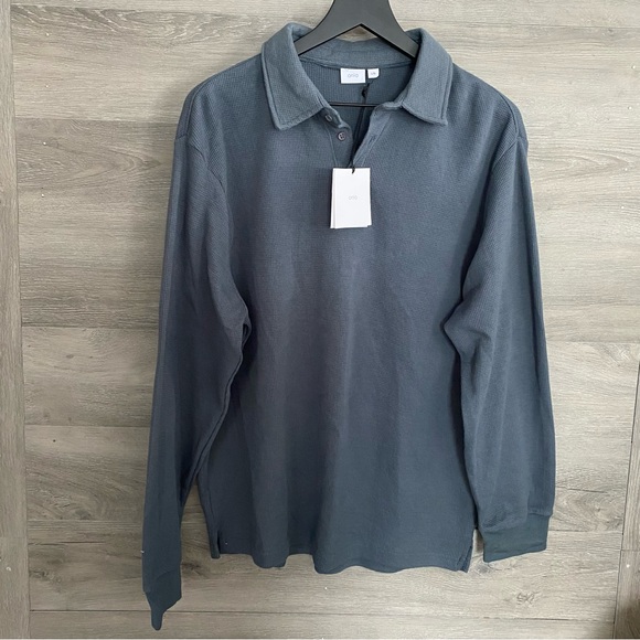 Onia Other - Onia Mens Classic Waffle Long Sleeve Polo NWT